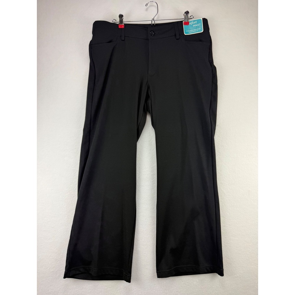 Riders by Lee Comfort WaistPants Womens 18P Black Straight Leg Dress TrousersNWT